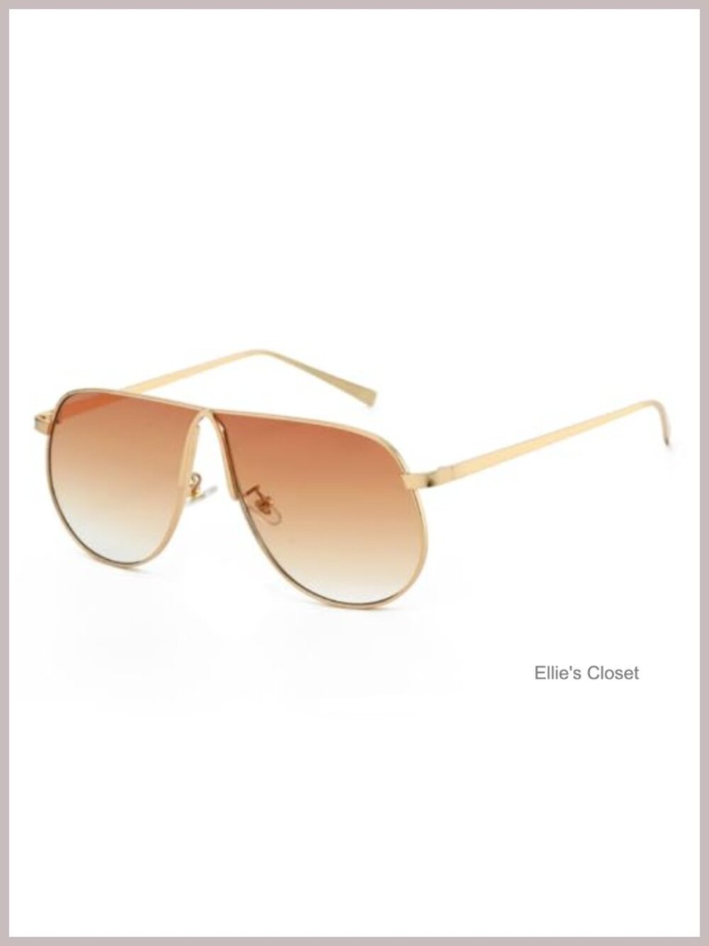 Oversized Aviator Sunglasses Gold Metal Frame Square UV400 Unisex